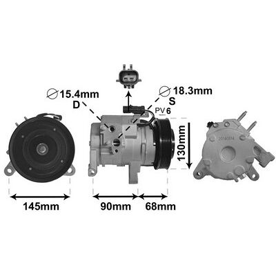VAN WEZEL 2100K133 Klima-Kompressor - R134a, 130mm Riemenscheibe, 12V VAN WEZEL 2100K133 Klima-Kompressor - R134a, 130mm Riemenscheibe, 12V
