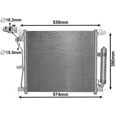 VAN WEZEL 13005403 Aluminium-Kondensator - Nissan Juke 2010-2014 - Klimaanlage VAN WEZEL 13005403 Aluminium-Kondensator - Nissan Juke 2010-2014 - Klimaanlage