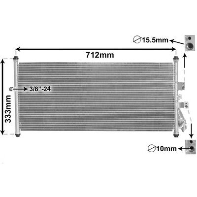 VAN WEZEL 13005277 Aluminium Klimakühler - Nissan Almera II VAN WEZEL 13005277 Aluminium Klimakühler - Nissan Almera II