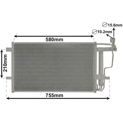 Van Wezel 27005242 Kondensator - Mazda 3 2009-2013 - Klimaanlagenteil Van Wezel 27005242 Kondensator - Mazda 3 2009-2013 - Klimaanlagenteil