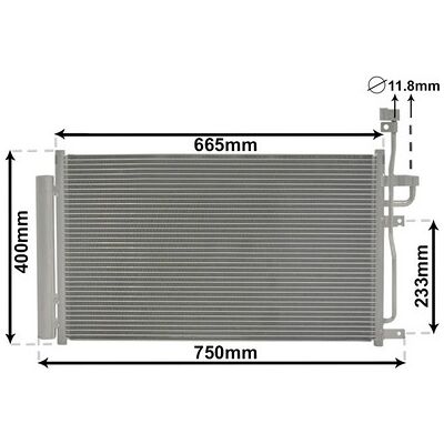 VAN WEZEL 37005433 Aluminium Klimakondensator - Klimakondensator VAN WEZEL 37005433 Aluminium Klimakondensator - Klimakondensator