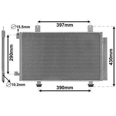 VAN WEZEL 52005090 Aluminium Klimakondensator VAN WEZEL 52005090 Aluminium Klimakondensator