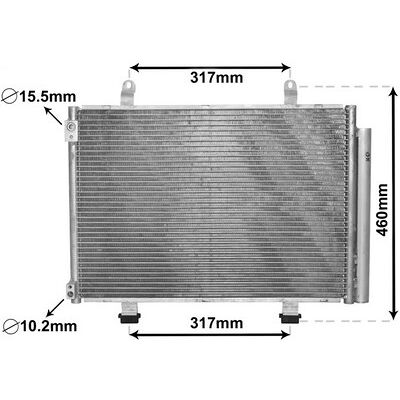 VAN WEZEL Modell 52005133 Aluminium-Kondensator - Kondensator VAN WEZEL Modell 52005133 Aluminium-Kondensator - Kondensator
