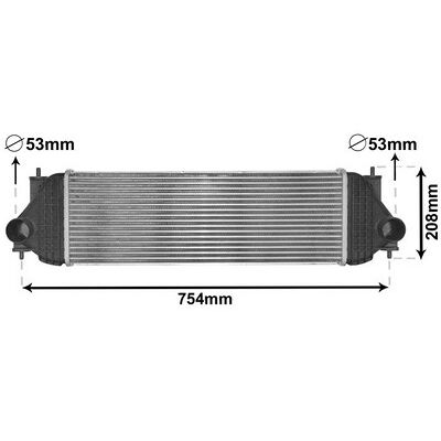 VAN WEZEL Suzuki Grand Vitara Intercooler - Luftgekühlt, 53mm Ein- und Auslass VAN WEZEL Suzuki Grand Vitara Intercooler - Luftgekühlt, 53mm Ein- und Auslass