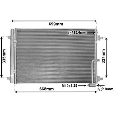 VAN WEZEL Aluminium-Kondensator für Audi A8 - 650mm VAN WEZEL Aluminium-Kondensator für Audi A8 - 650mm