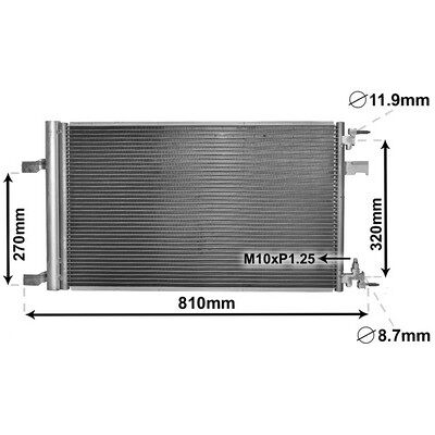 VAN WEZEL Opel Astra J/Insignia A/ Cruze Aluminium Klimakondensator - IR PLUS VAN WEZEL Opel Astra J/Insignia A/ Cruze Aluminium Klimakondensator - IR PLUS