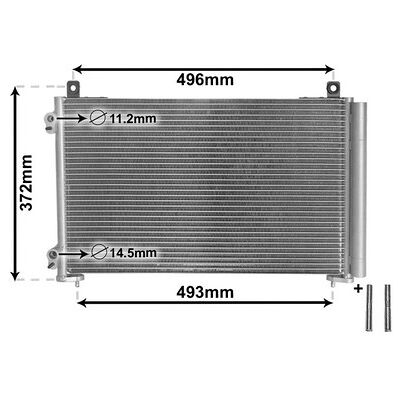 VAN WEZEL IR PLUS 40005258 Aluminium-Kondensator - Peugeot 206 Klimaanlage VAN WEZEL IR PLUS 40005258 Aluminium-Kondensator - Peugeot 206 Klimaanlage