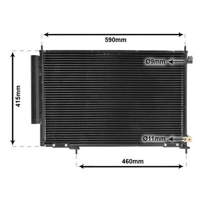 Van Wezel Honda CRV 2004-2006 Aluminium Kondensator - Klimaanlage Van Wezel Honda CRV 2004-2006 Aluminium Kondensator - Klimaanlage