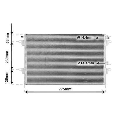 VAN WEZEL 43005297 - Kondensator - Aluminium, Ohne Trockner, 660x430x16 mm VAN WEZEL 43005297 - Kondensator - Aluminium, Ohne Trockner, 660x430x16 mm