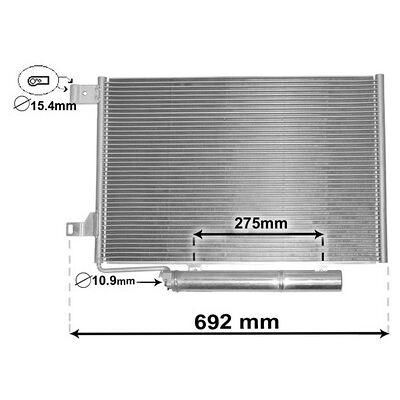 VAN WEZEL Mercedes-Benz Klima-Kondensator - Aluminium 590mm VAN WEZEL Mercedes-Benz Klima-Kondensator - Aluminium 590mm
