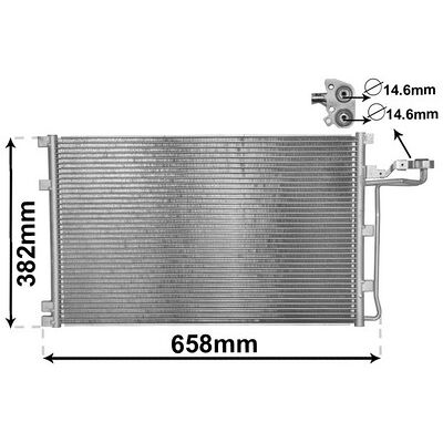 VAN WEZEL 59005139 Volvo Klimakühler - Aluminium, 14,6mm, Ohne Trockner VAN WEZEL 59005139 Volvo Klimakühler - Aluminium, 14,6mm, Ohne Trockner