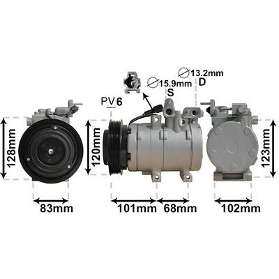 VAN WEZEL Hyundai Klimakompressor - 8200K123 VAN WEZEL Hyundai Klimakompressor - 8200K123
