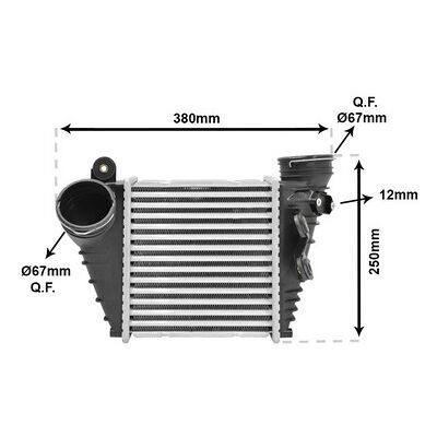 Van Wezel Audi A3 Turbo Ladeluftkühler - Intercooler Van Wezel Audi A3 Turbo Ladeluftkühler - Intercooler