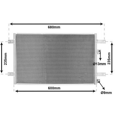 VAN WEZEL 58005153 Kondensator - Aluminium - Für Sharan, Galaxy - Klimaanlage VAN WEZEL 58005153 Kondensator - Aluminium - Für Sharan, Galaxy - Klimaanlage
