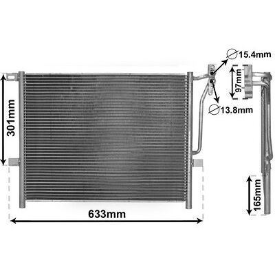 VAN WEZEL 06005203 Aluminium-Kondensator für BMW 3er - Ohne Trockner VAN WEZEL 06005203 Aluminium-Kondensator für BMW 3er - Ohne Trockner