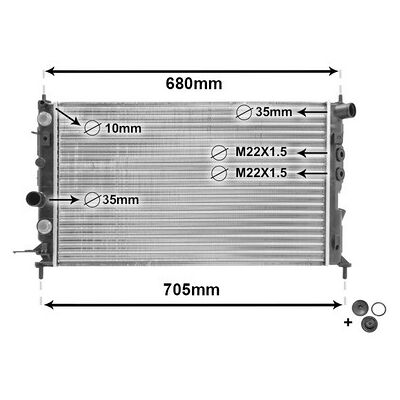 Van Wezel Kühler, Motorkühlung 37002220 Für Opel Van Wezel Kühler, Motorkühlung 37002220 Für Opel