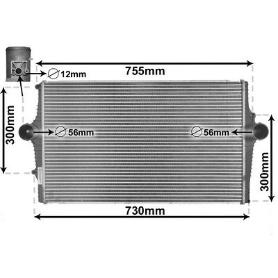 Van Wezel Volvo Ladeluftkühler - Luftgekühlt, Aluminium-Kühlrippen Van Wezel Volvo Ladeluftkühler - Luftgekühlt, Aluminium-Kühlrippen
