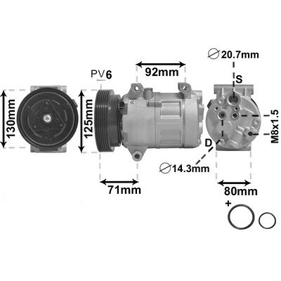 VAN WEZEL 4300K441 Klimakompressor - 12 PAG R134a IR PLUS VAN WEZEL 4300K441 Klimakompressor - 12 PAG R134a IR PLUS