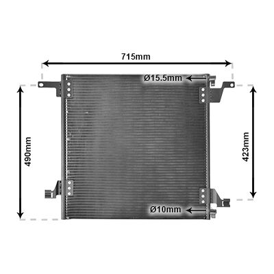 VAN WEZEL Mercedes ML Kondensator - Aluminium, 555mm, 535mm, Ohne Trockner VAN WEZEL Mercedes ML Kondensator - Aluminium, 555mm, 535mm, Ohne Trockner