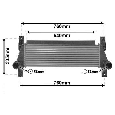 Van Wezel Intercooler - Luftgekühlt für Ford Ranger 18014701 Van Wezel Intercooler - Luftgekühlt für Ford Ranger 18014701