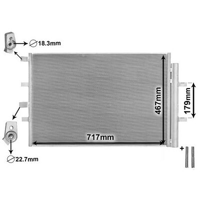 VAN WEZEL 18015703 Aluminium Kühler - Transit Custom V362 VAN WEZEL 18015703 Aluminium Kühler - Transit Custom V362
