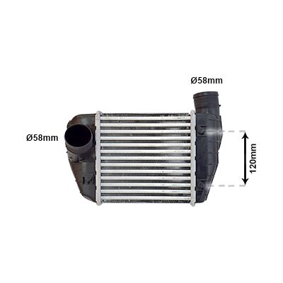 VAN WEZEL Ladeluftkühler 200-204-61 mm für Audi A6 C6 - Mit Sensorloch VAN WEZEL Ladeluftkühler 200-204-61 mm für Audi A6 C6 - Mit Sensorloch