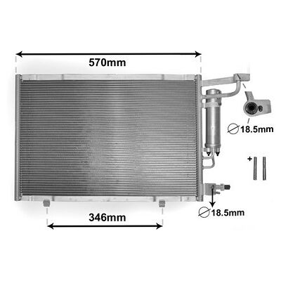 VAN WEZEL 18005615 Aluminium Klimakondensator - Ford Fiesta 6, B-Max - IR PLUS VAN WEZEL 18005615 Aluminium Klimakondensator - Ford Fiesta 6, B-Max - IR PLUS