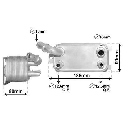 VAN WEZEL 59003170 Aluminium Öl Kühler - Öl Kühler VAN WEZEL 59003170 Aluminium Öl Kühler - Öl Kühler