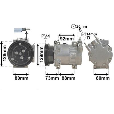 VAN WEZEL 1501K705 Klimakompressor - Für Dacia Logan I MCV, Pick Up 2008-2013 VAN WEZEL 1501K705 Klimakompressor - Für Dacia Logan I MCV, Pick Up 2008-2013