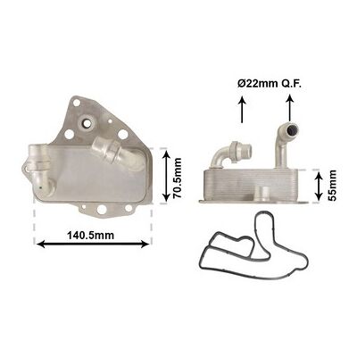 VAN WEZEL 37013708 Ölkühler - Für Opel Insignia A, Fiat Doblo II, Alfa Romeo VAN WEZEL 37013708 Ölkühler - Für Opel Insignia A, Fiat Doblo II, Alfa Romeo