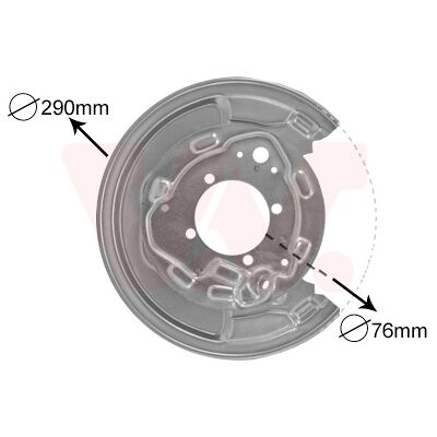 VAN WEZEL 5307374 - Bremsstaubschutzschild für Toyota Avensis VAN WEZEL 5307374 - Bremsstaubschutzschild für Toyota Avensis