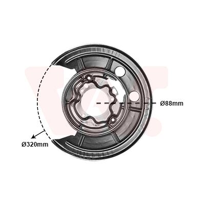 VAN WEZEL 1651373 Zinkbeschichtetes Spritzblech für Bremsscheibe - Bremsart VAN WEZEL 1651373 Zinkbeschichtetes Spritzblech für Bremsscheibe - Bremsart