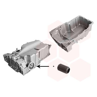 Van Wezel Audi 04E103601AF Aluminium Ölwanne mit Sensorloch Van Wezel Audi 04E103601AF Aluminium Ölwanne mit Sensorloch