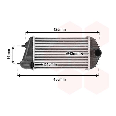 VAN WEZEL Ladeluftkühler - Luftgekühlt, Aluminium Kühlrippen, Kunststoff Wasserkasten - Intercooler VAN WEZEL Ladeluftkühler - Luftgekühlt, Aluminium Kühlrippen, Kunststoff Wasserkasten - Intercooler