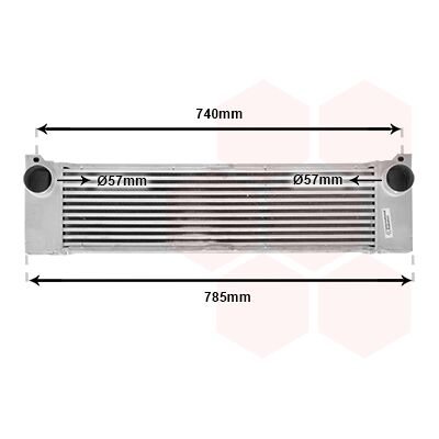 Van Wezel Intercooler - Aluminium, 57mm, für Mercedes-Benz Viano & Vito Van Wezel Intercooler - Aluminium, 57mm, für Mercedes-Benz Viano & Vito