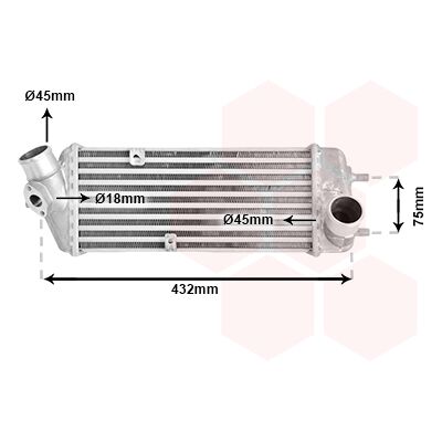 Van Wezel Intercooler - RIO 2 - Luft- Wasser- Aluminium Van Wezel Intercooler - RIO 2 - Luft- Wasser- Aluminium