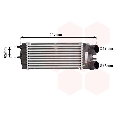 Van Wezel Ladeluftkühler 09004269 Für Citroën/peugeot Van Wezel Ladeluftkühler 09004269 Für Citroën/peugeot