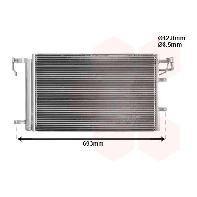 VAN WEZEL 83005093 Aluminium Klimakühler mit Trockner - Fahrzeug Klimaanlage VAN WEZEL 83005093 Aluminium Klimakühler mit Trockner - Fahrzeug Klimaanlage
