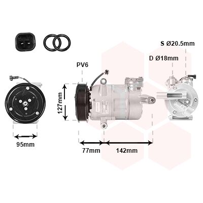 Van Wezel 1800K469 Klimakompressor - Ford Transit MK6 Van Wezel 1800K469 Klimakompressor - Ford Transit MK6