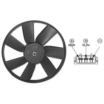 VAN WEZEL 5880744 Kühlerlüftermotor - VW Golf 3, Seat Cordoba VAN WEZEL 5880744 Kühlerlüftermotor - VW Golf 3, Seat Cordoba
