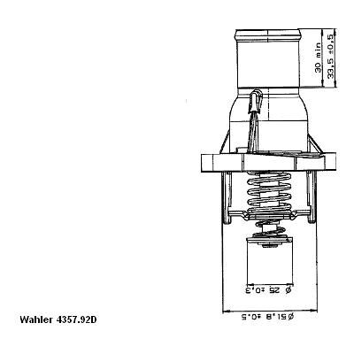 WAHLER 4357.92D Thermostat - 92°C mit Dichtung für Opel Fiat WAHLER 4357.92D Thermostat - 92°C mit Dichtung für Opel Fiat
