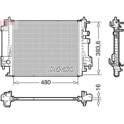 DENSO DRM23117 Renault Motor Kühler - Motorkühlung DENSO DRM23117 Renault Motor Kühler - Motorkühlung