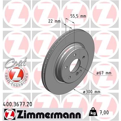 Zimmermann Bremsscheibe Coat Z 400367720 Hinterachse Belüftet 300mm 22mm Für Mercedes Zimmermann Bremsscheibe Coat Z 400367720 Hinterachse Belüftet 300mm 22mm Für Mercedes