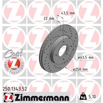 Zimmermann Sport Z Belüftete Bremsscheibe - Scheibenbremse Zimmermann Sport Z Belüftete Bremsscheibe - Scheibenbremse