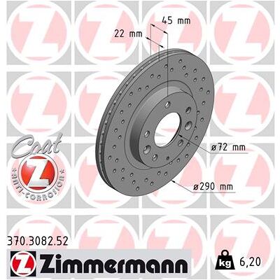 ZIMMERMANN Bremsscheibe MX-5 3 22mm - Brake Disc ZIMMERMANN Bremsscheibe MX-5 3 22mm - Brake Disc