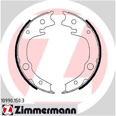 Zimmermann Bremsbackensatz, Feststellbremse 109901503 Hinterachse Für Toyota Zimmermann Bremsbackensatz, Feststellbremse 109901503 Hinterachse Für Toyota