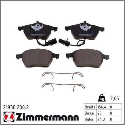 Zimmermann Bremsbeläge für Audi A6 - Langlebig Deutsche Qualität Zimmermann Bremsbeläge für Audi A6 - Langlebig Deutsche Qualität