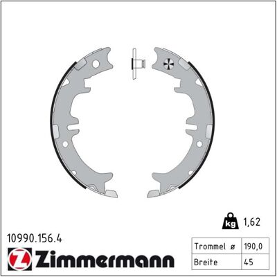 Zimmermann Bremsbacken für Lexus und Toyota - 190mm Innendurchmesser Zimmermann Bremsbacken für Lexus und Toyota - 190mm Innendurchmesser