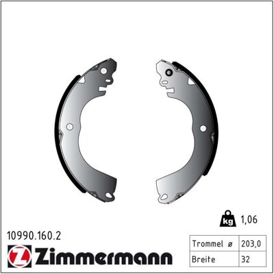 Zimmermann Bremsbacken Satz für Mitsubishi Attrage Space - Bremsbacken Zimmermann Bremsbacken Satz für Mitsubishi Attrage Space - Bremsbacken
