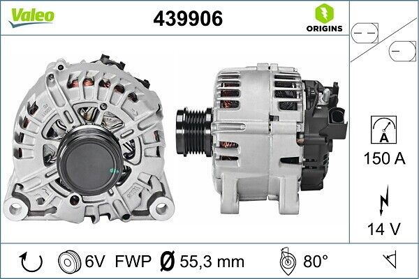 Valeo Generator New Original Part 14v 150a Für Ford C-Max Ii 1.6 Ti Ecoboost Tdci Grand Volvo V70 Iii T4 Galaxy S-Max Mondeo Iv S40 D2 Focus S60